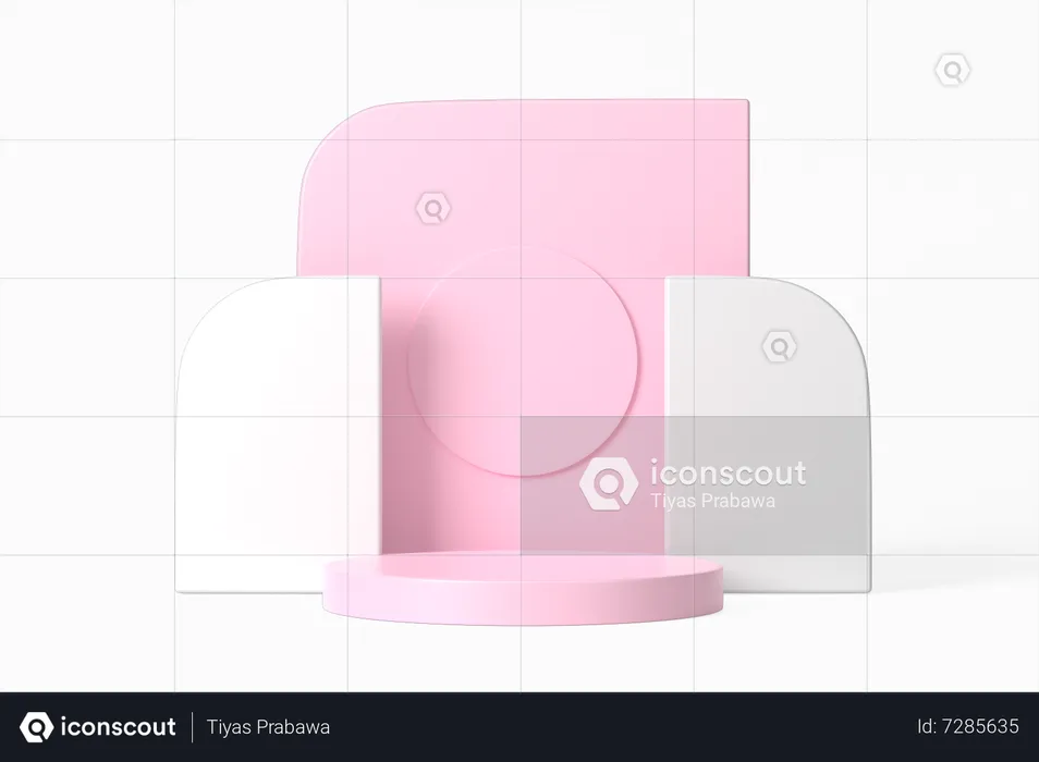 Valentine Podium  3D Illustration