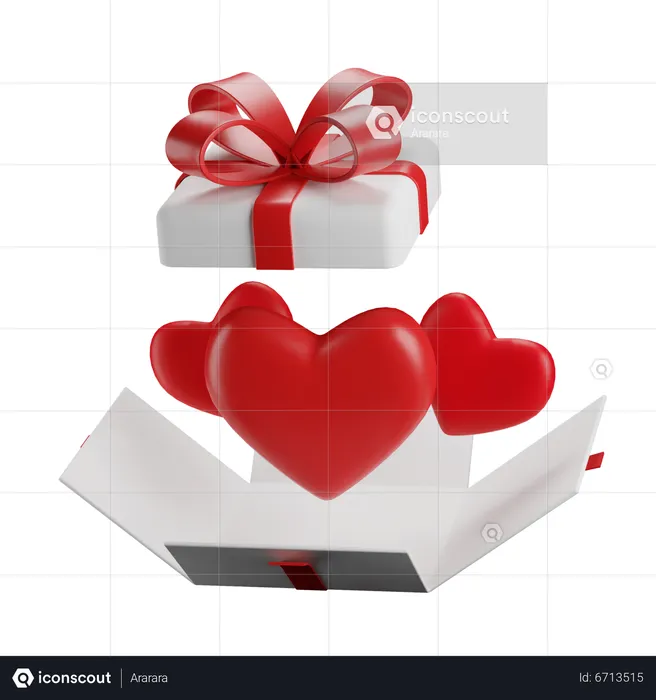 Valentine Present  3D Icon