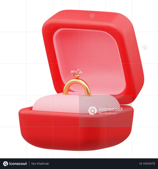 Valentine Ring Box  3D Icon