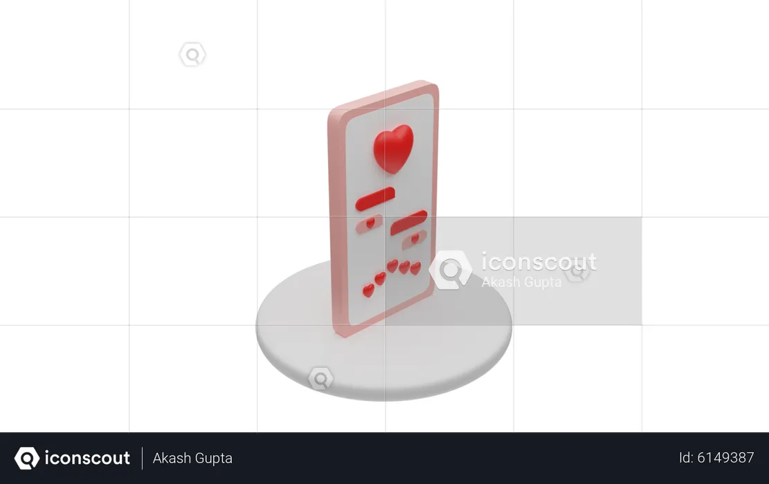 Valentine romantic chat  3D Icon