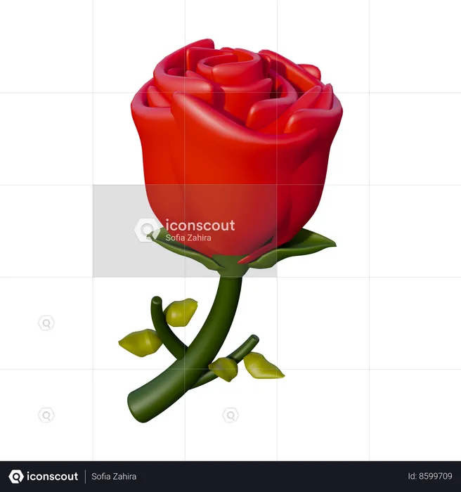 Rose de la Saint-Valentin  3D Icon