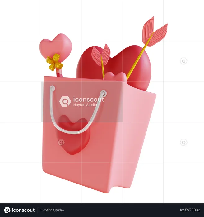 Valentine Shopping  3D Icon