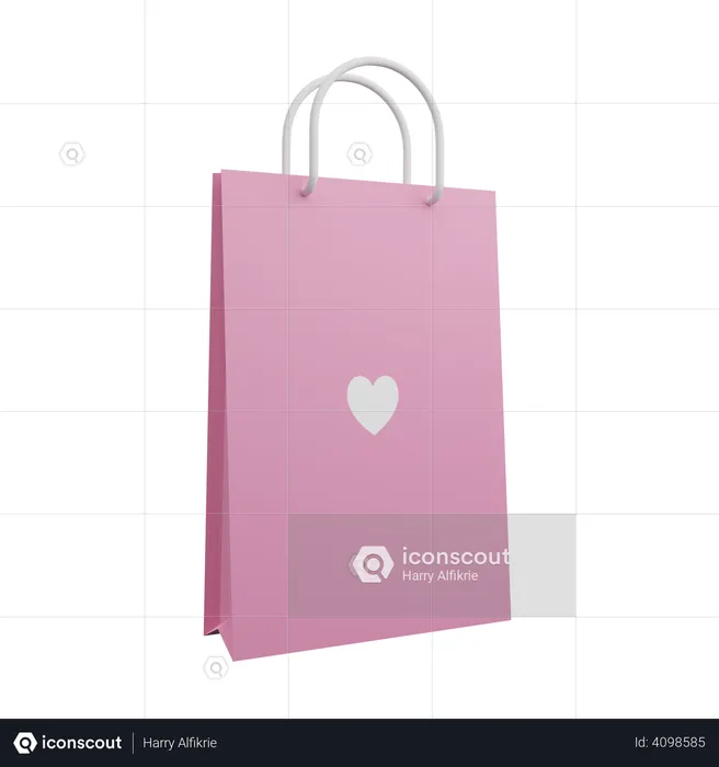 Valentine shopping  3D Illustration