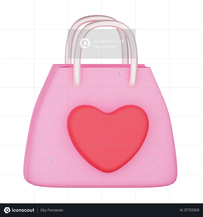 Valentine Shopping Bag  3D Icon