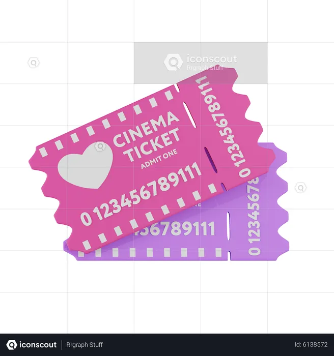Valentine Ticket  3D Icon