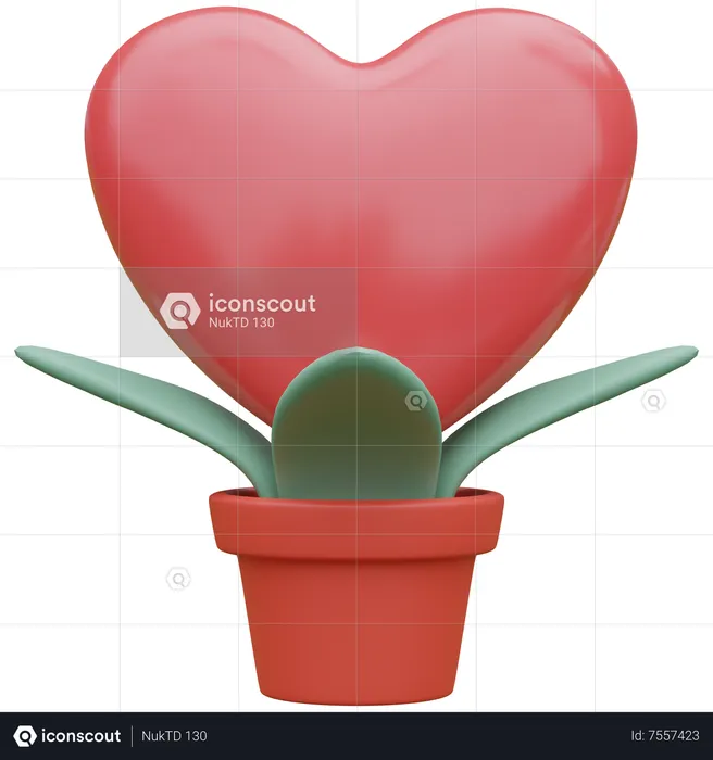 Valentine Tree  3D Icon