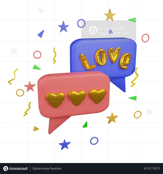 Chat de la Saint-Valentin  3D Icon