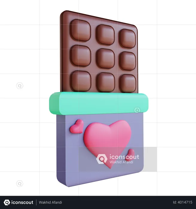Valentines chocolate  3D Illustration