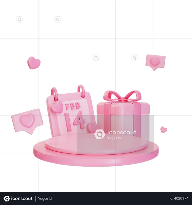 Valentines Date  3D Illustration