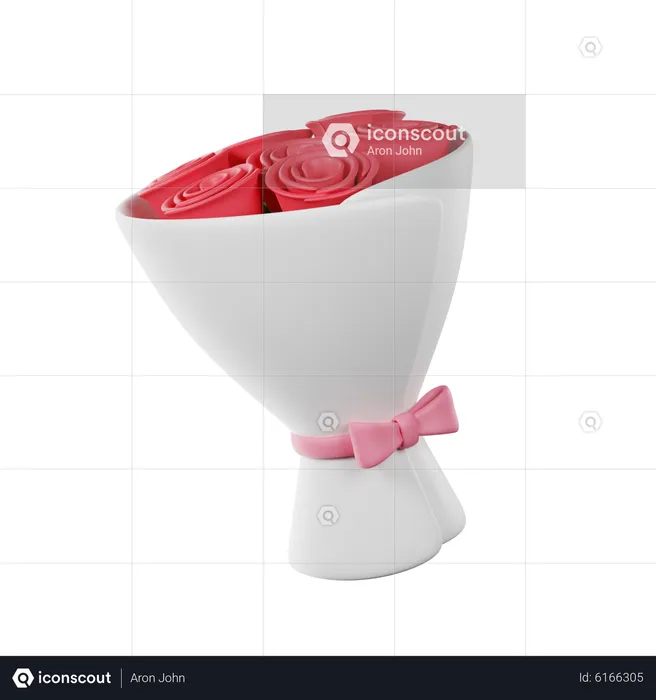 Valentines Day Bouquet  3D Icon