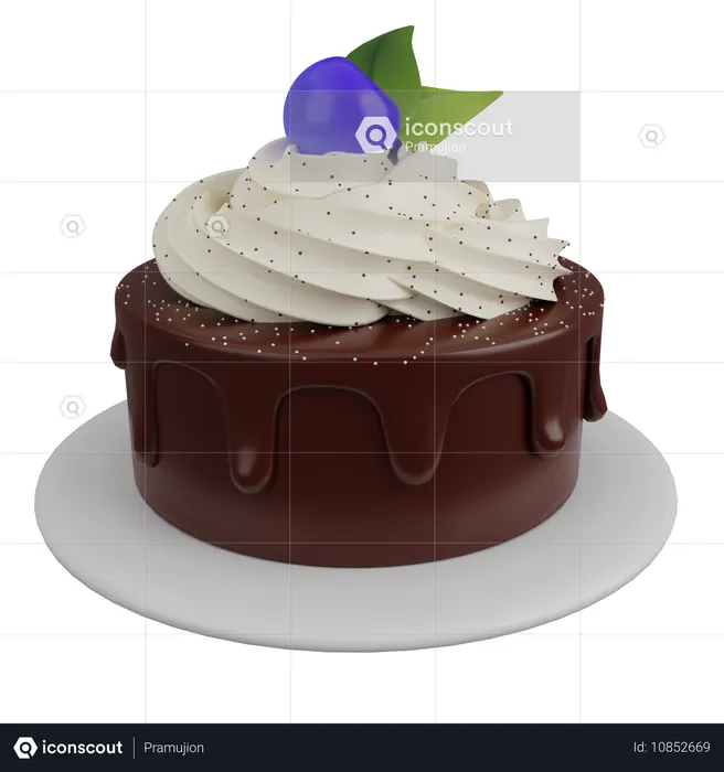 Valentine's day cake  3D Icon