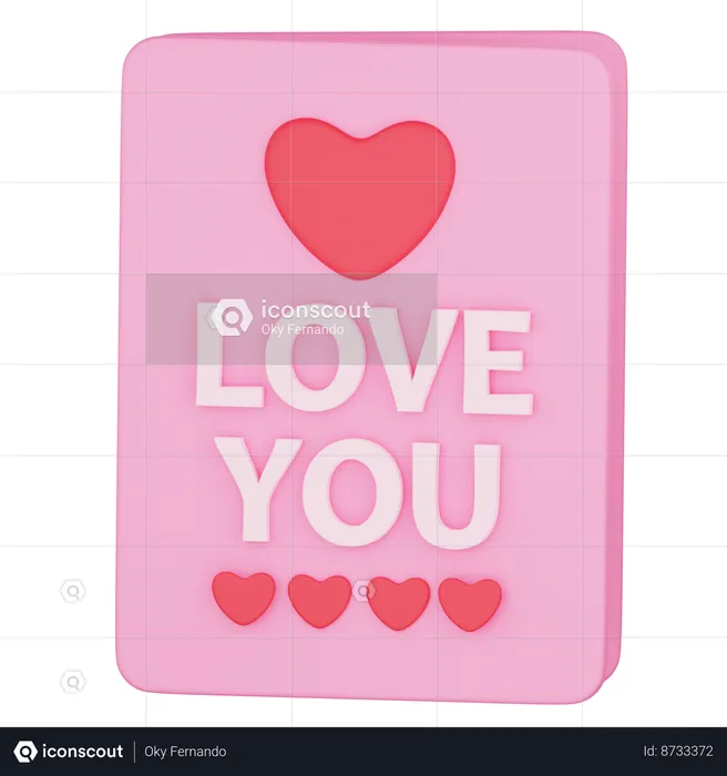 Valentines Day Card  3D Icon