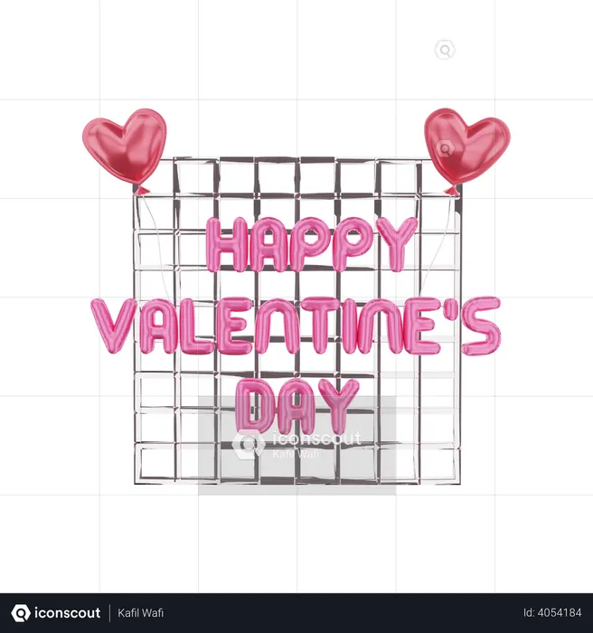 Valentine's day decoration  3D Illustration