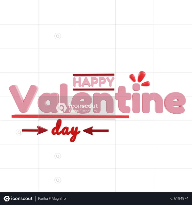 Valentines Day Greeting  3D Icon