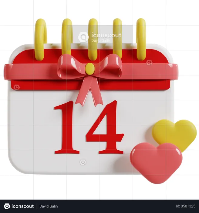 Valentines Day Reminder  3D Icon