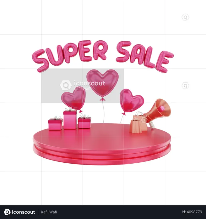 Valentines Day Super Sale  3D Icon