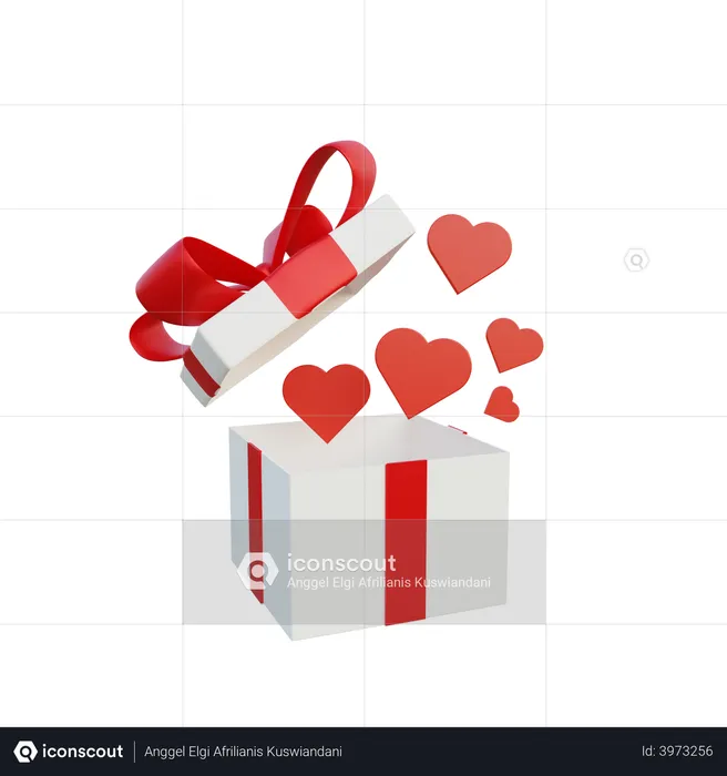 Valentines gift  3D Illustration