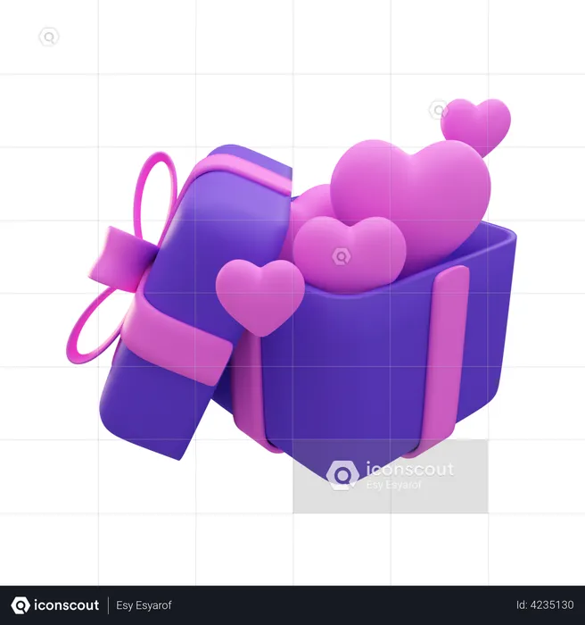 Valentines Gift  3D Illustration