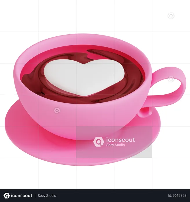 Valentine’s Hot Chocolate  3D Icon