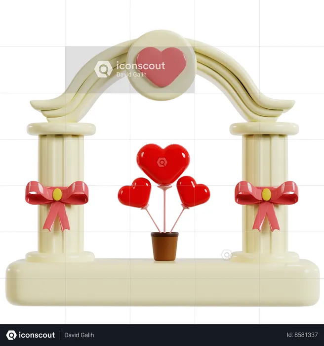 Valentines Love Gate  3D Icon
