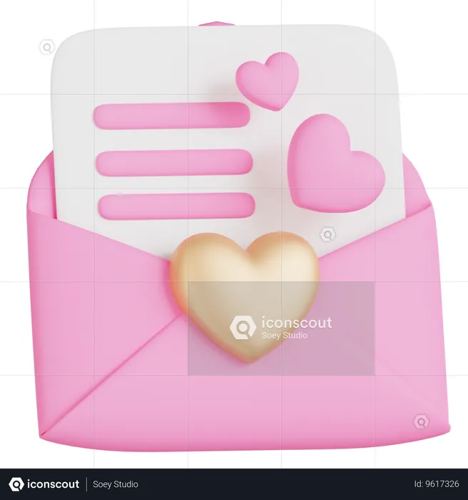 Valentine’s Love Message  3D Icon