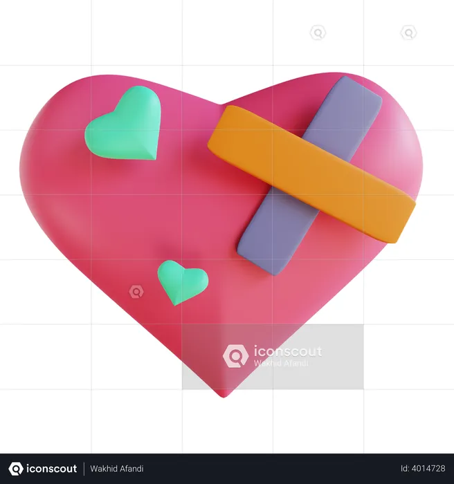 Valentines patch up  3D Illustration