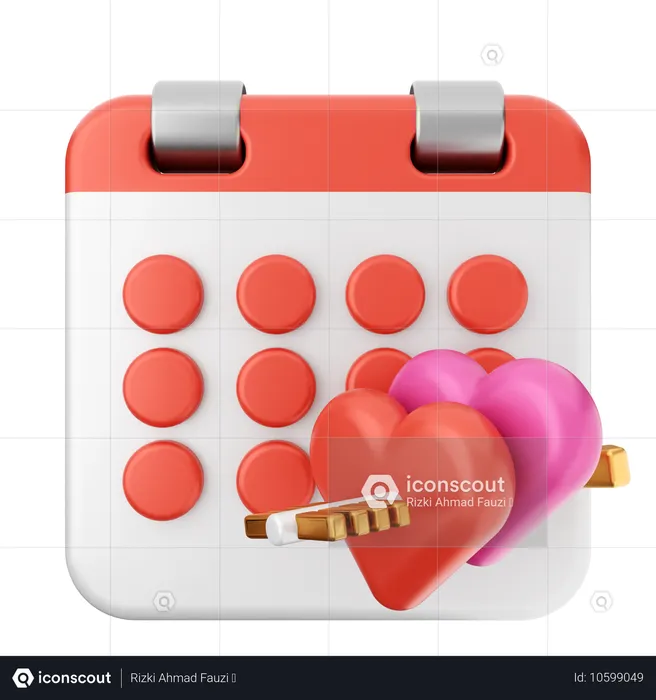 Valentinstagskalender  3D Icon