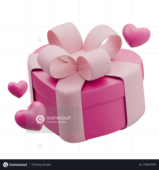 Valentinstag Geschenkbox  3D Icon