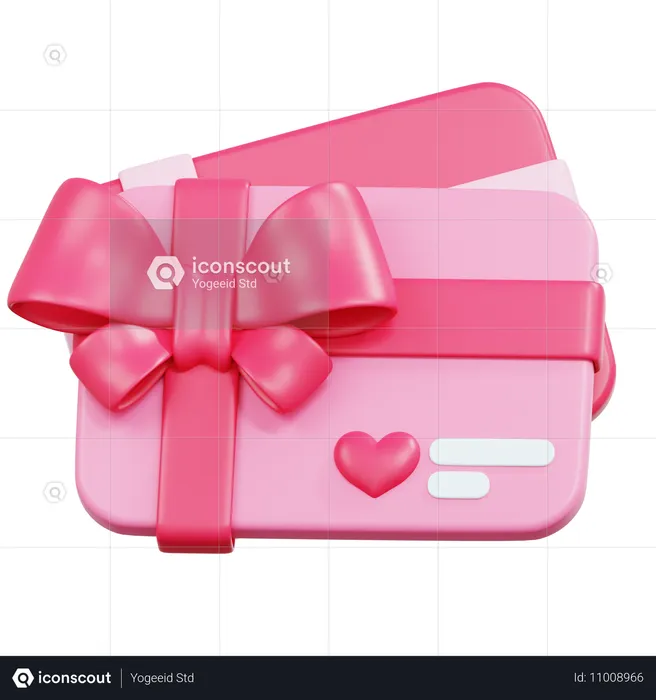 Valentinstag Geschenkkarte  3D Icon