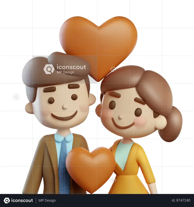 Valentinstagspaar  3D Icon