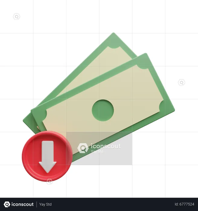 Valeur monétaire faible  3D Icon