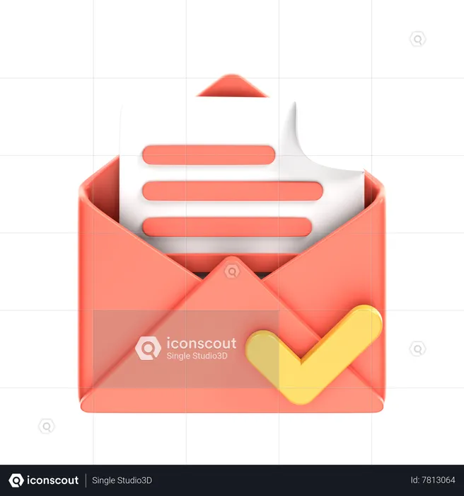 Valid Mail  3D Icon