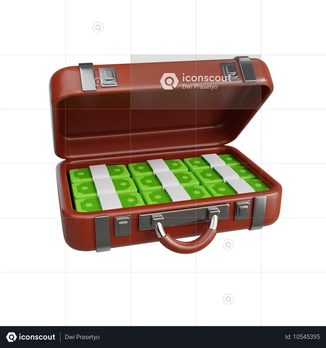 Valise d'argent  3D Icon