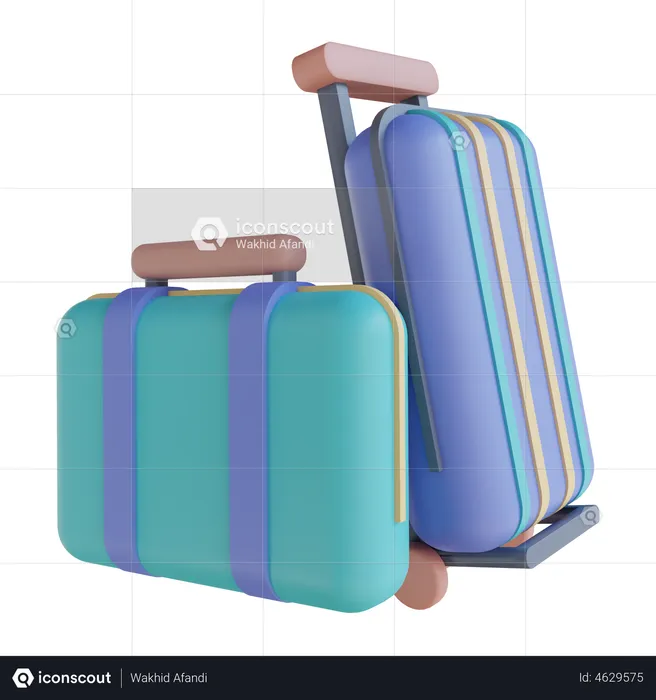 Valises de voyage  3D Illustration