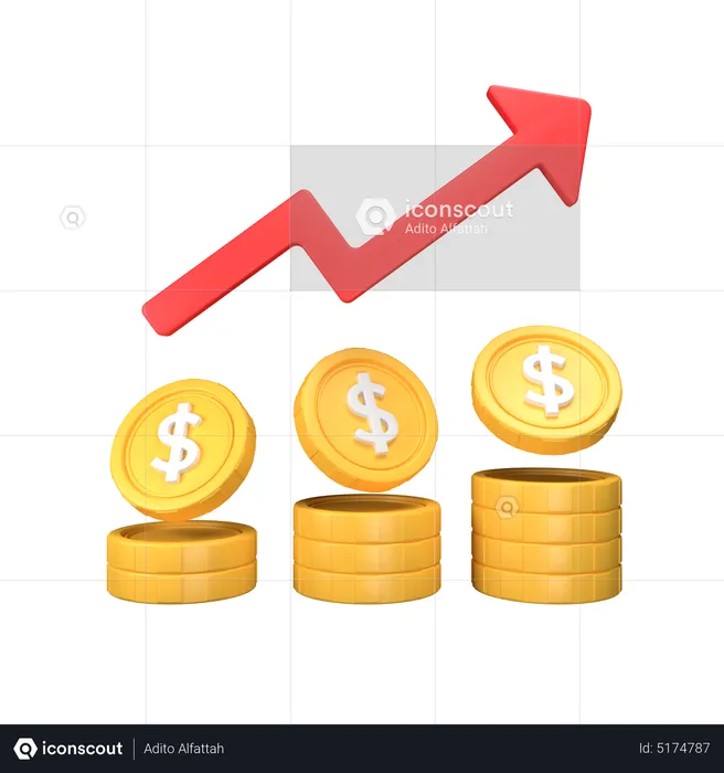 Value Increase  3D Icon