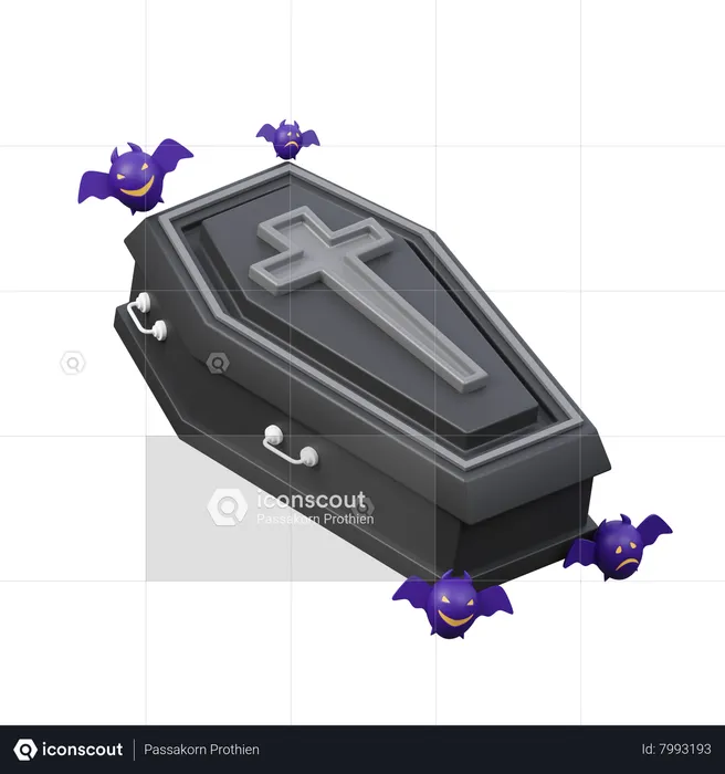 Vampire Coffin  3D Icon