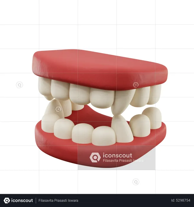 Vampire Teeth  3D Icon
