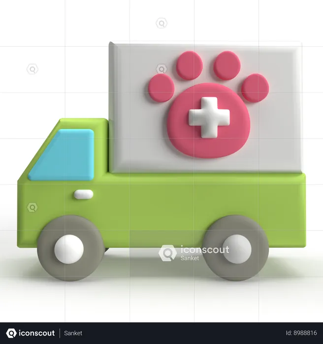 Van veterinária  3D Icon