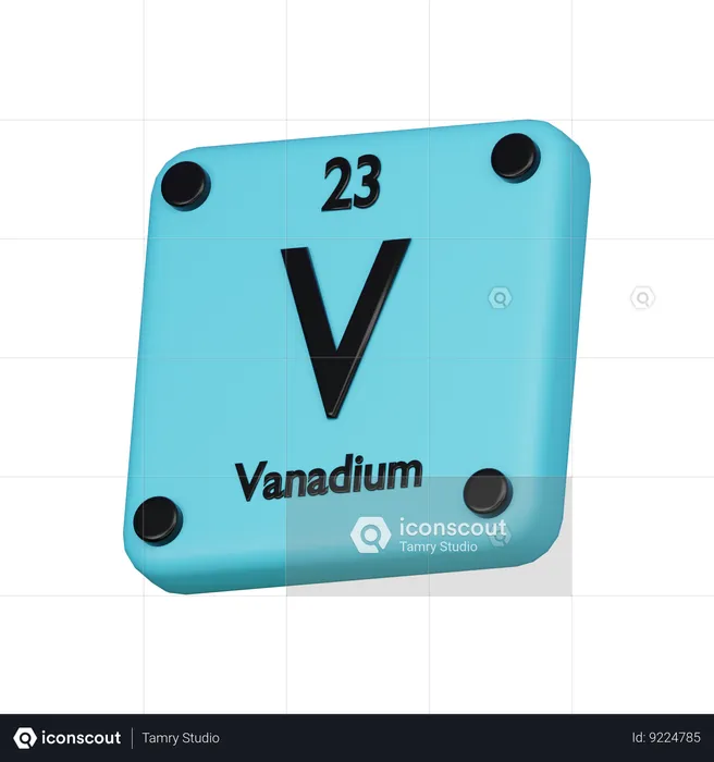 Vanádio  3D Icon