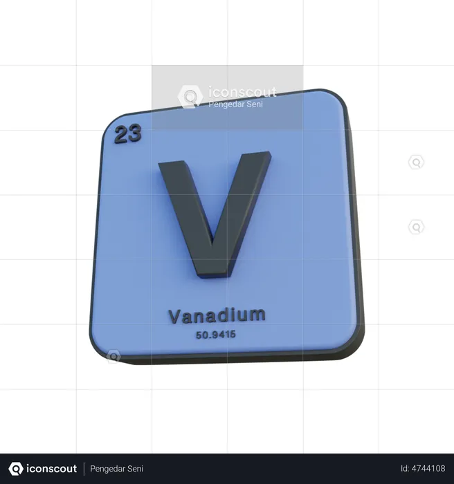 Vanadium  3D Illustration