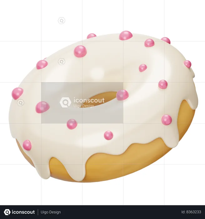 Vanilla Donuts  3D Icon