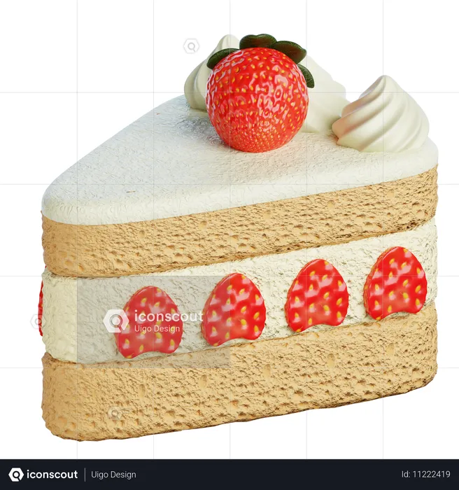 Vanilla Slice Cake  3D Icon