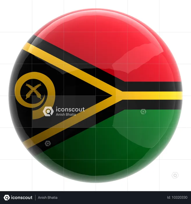 Vanuatu Flag 3D Icon