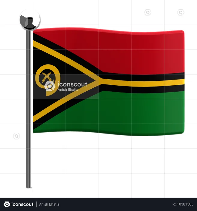 Vanuatu Flag 3D Icon