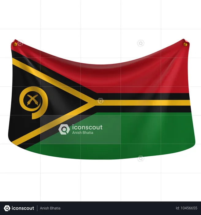 Vanuatu Flag 3D Icon