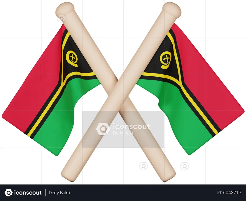 Vanuatu Flag Flag 3D Icon