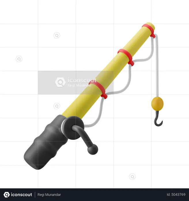 Cana de pesca  3D Icon