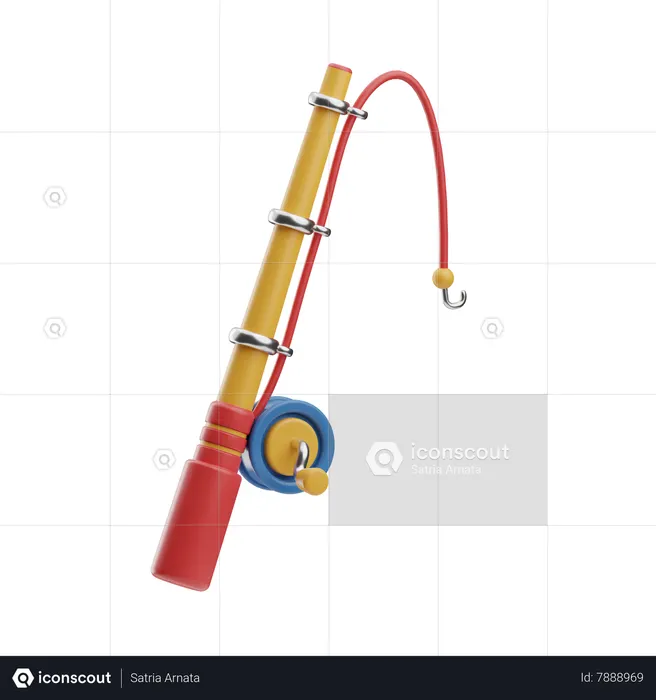 Cana de pesca  3D Icon