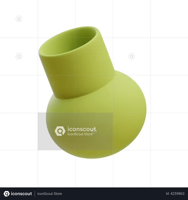 Vase à grande bouche  3D Icon