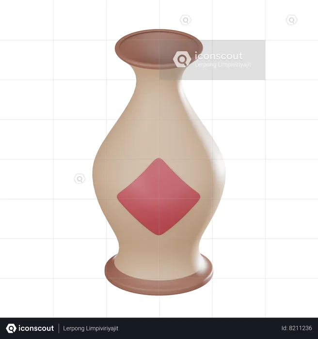 Vase en argile  3D Icon